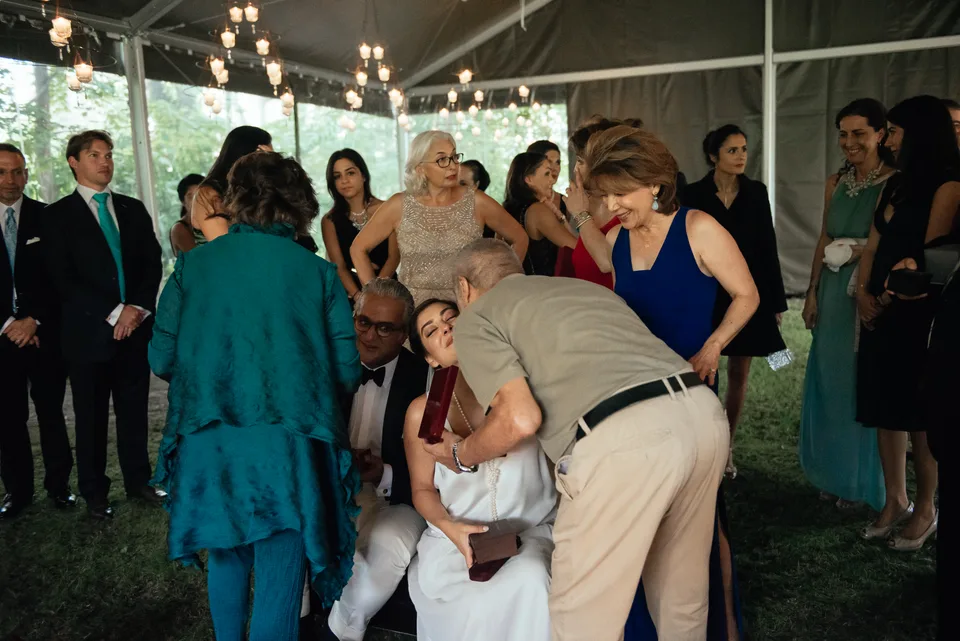 Guests applauding dancers during the evening