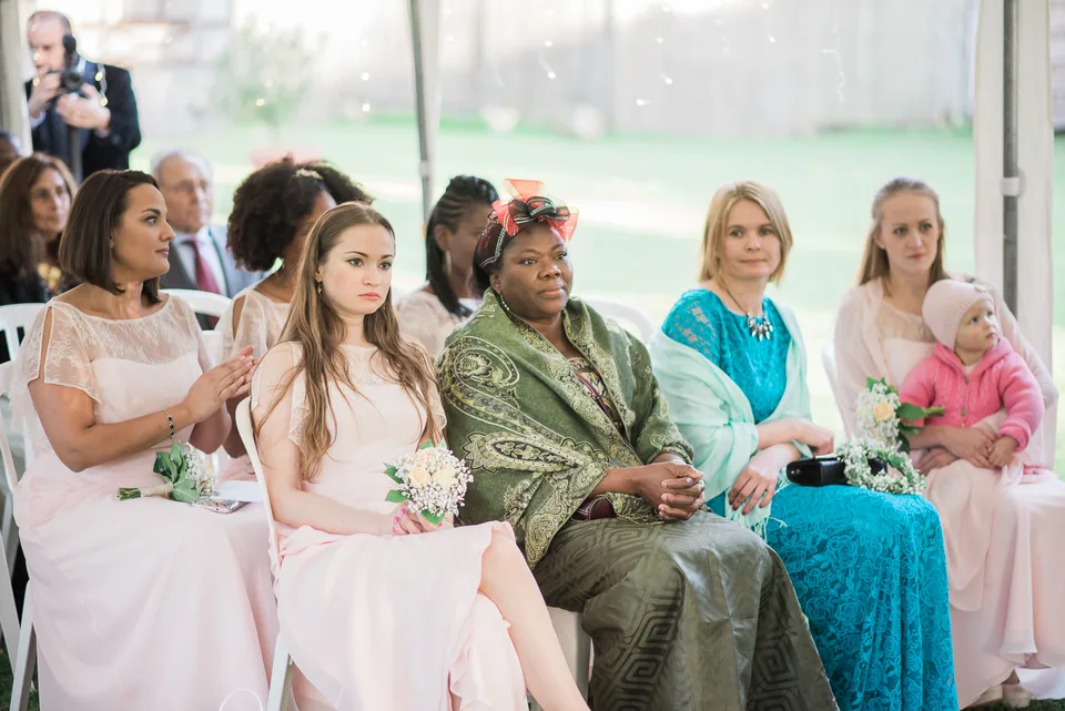 Guests seated during the outdoor ceremony